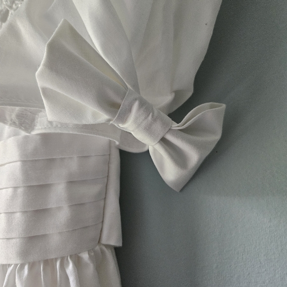 Vintage Ruth of Carolina White Dress Heirloom Cotton Blend - Picture 3 of 8